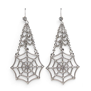 Spider-Man Web Crystal Dangle Earrings